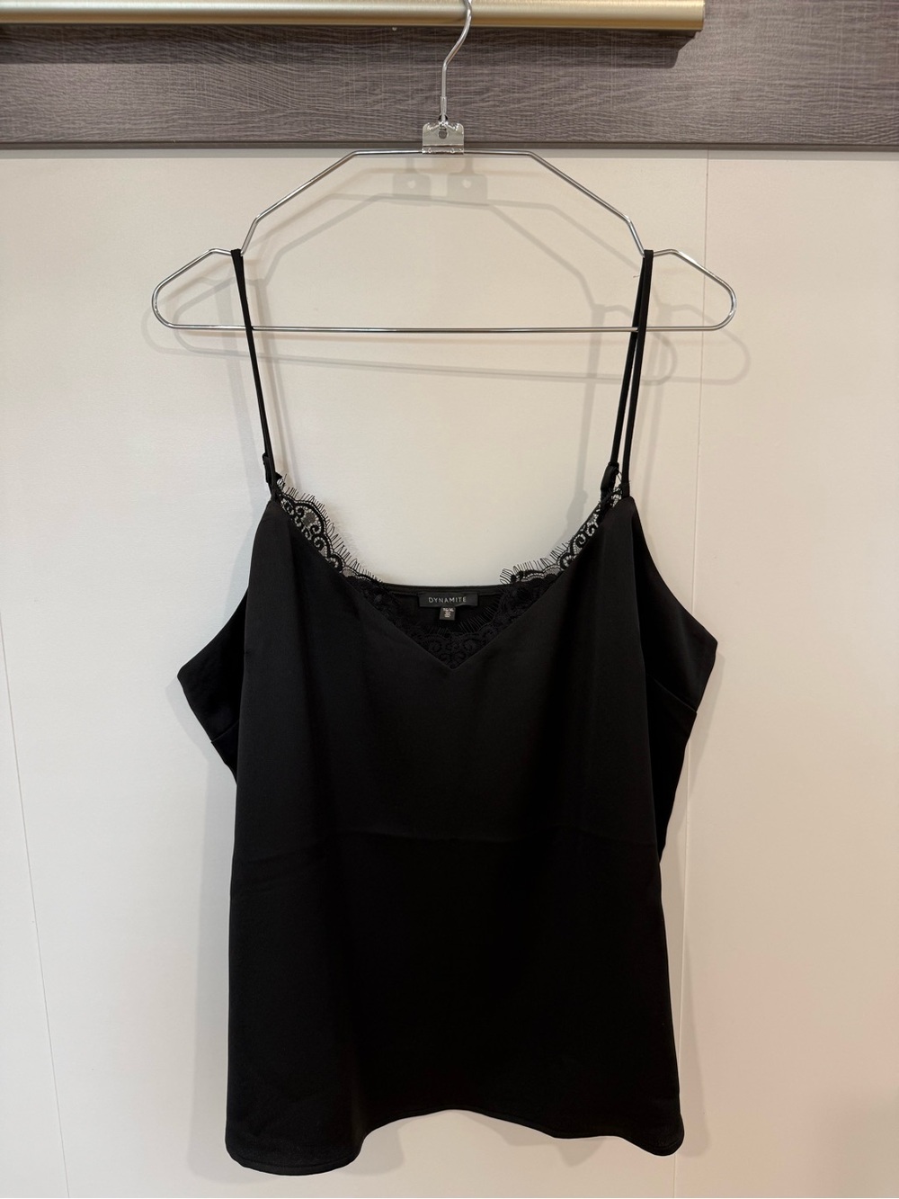 Dynamite Black Lace-Trim Camisole